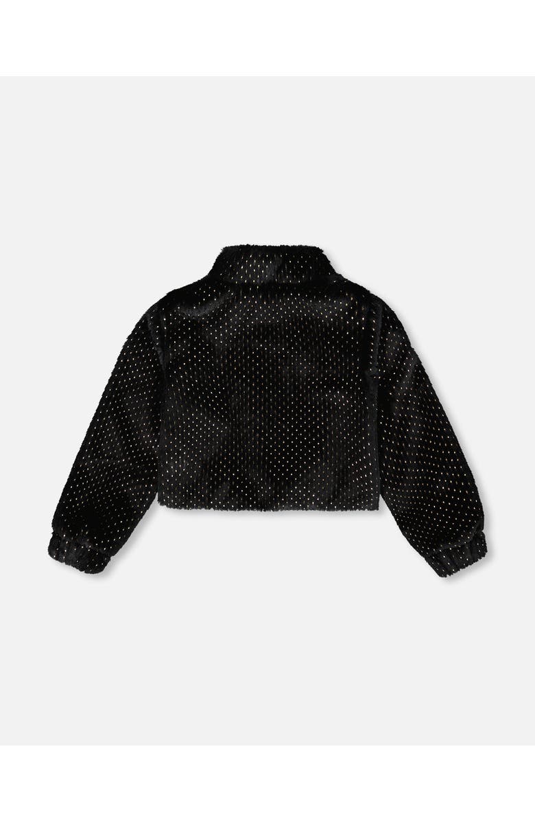 Deux par Deux Fake Fur Short Jacket, Main, color, Black