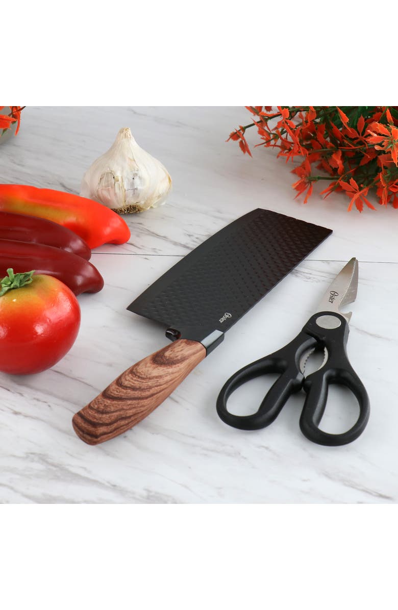 OSTER Gunderson 2 Piece Black Stainless Steel Cutlery Set, Alternate, color, Black