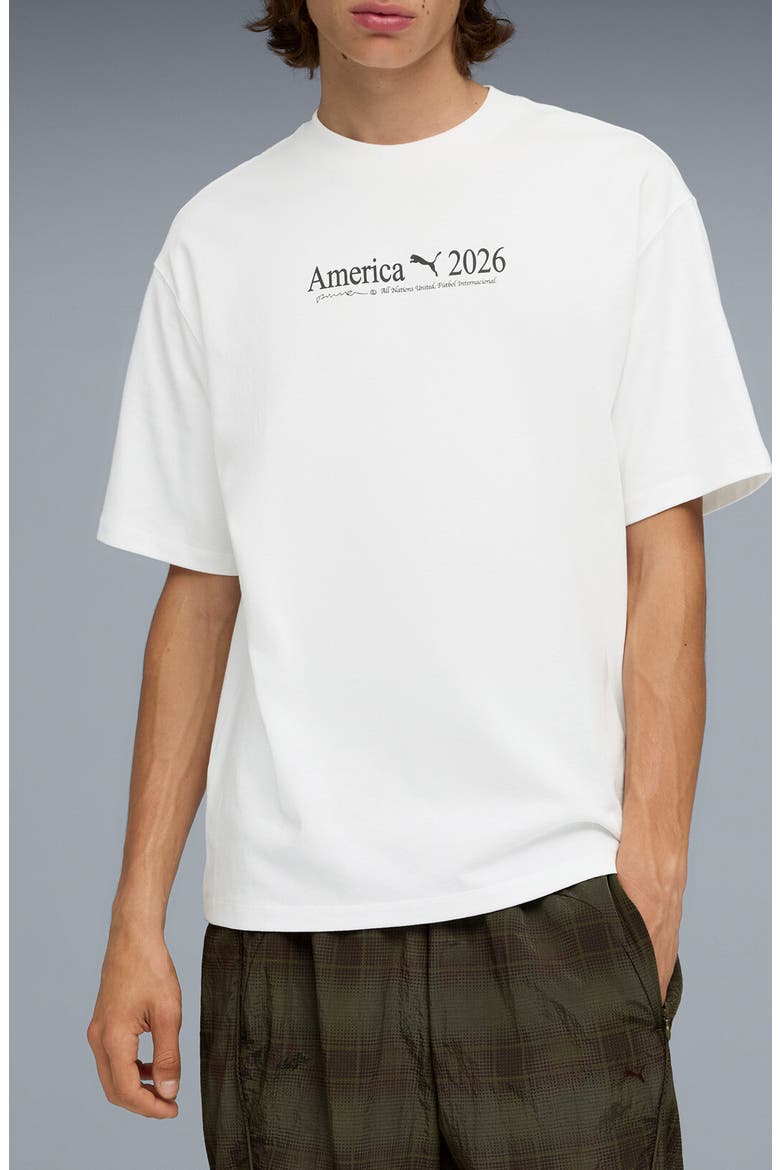 Retro Soccer Cotton Graphic T-Shirt, Main, color, PUMA WHITE