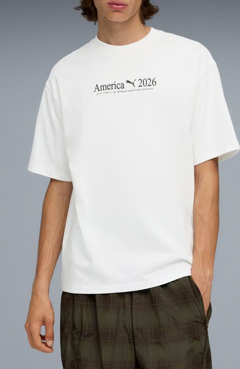 Retro Soccer Cotton Graphic T-Shirt