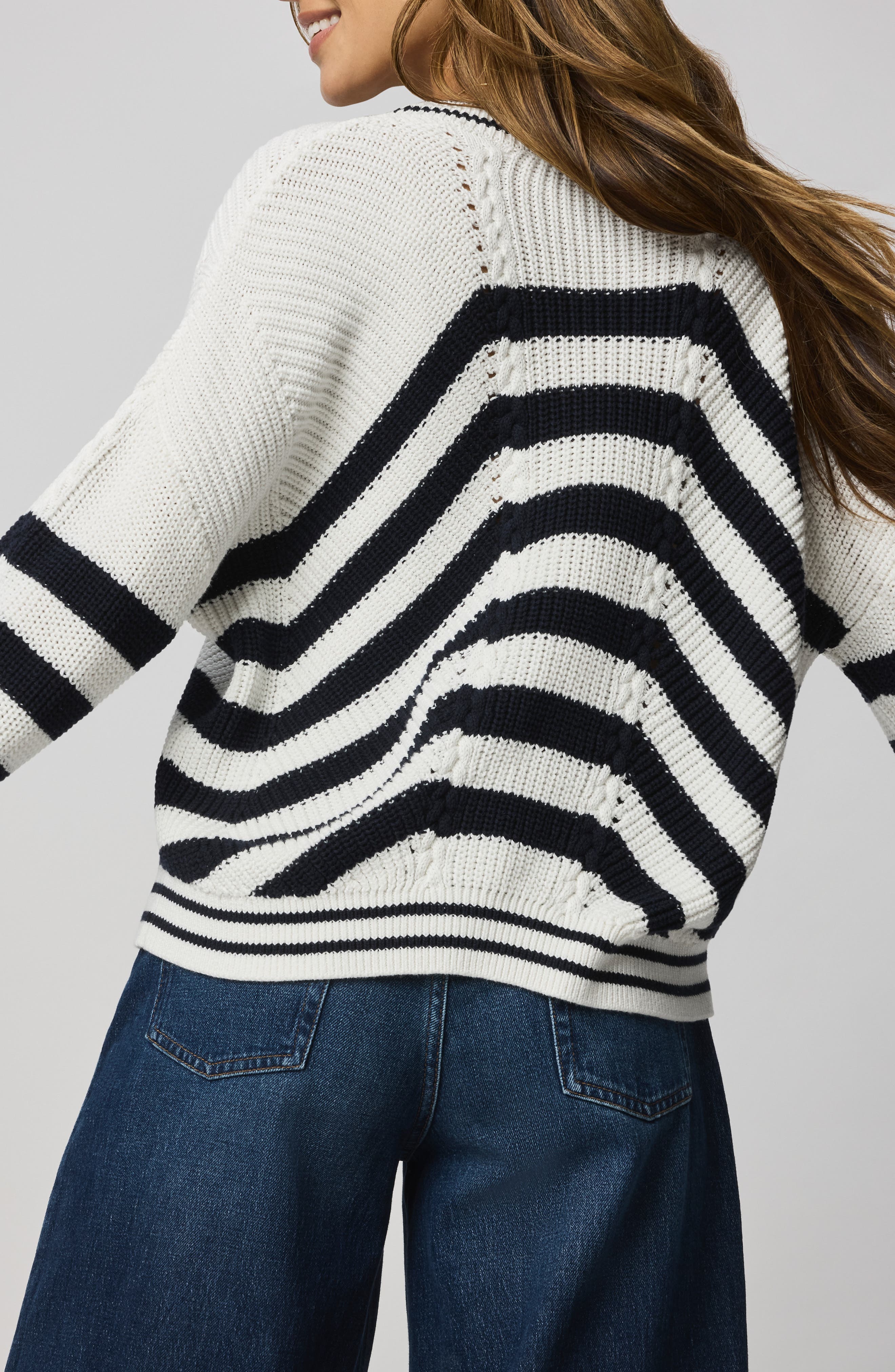 Vienna Chevron Cotton Sweater - image 2