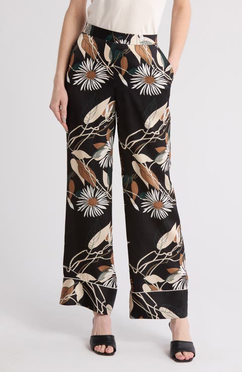 Joselyn Daisy Floral Silk Pajama Pants