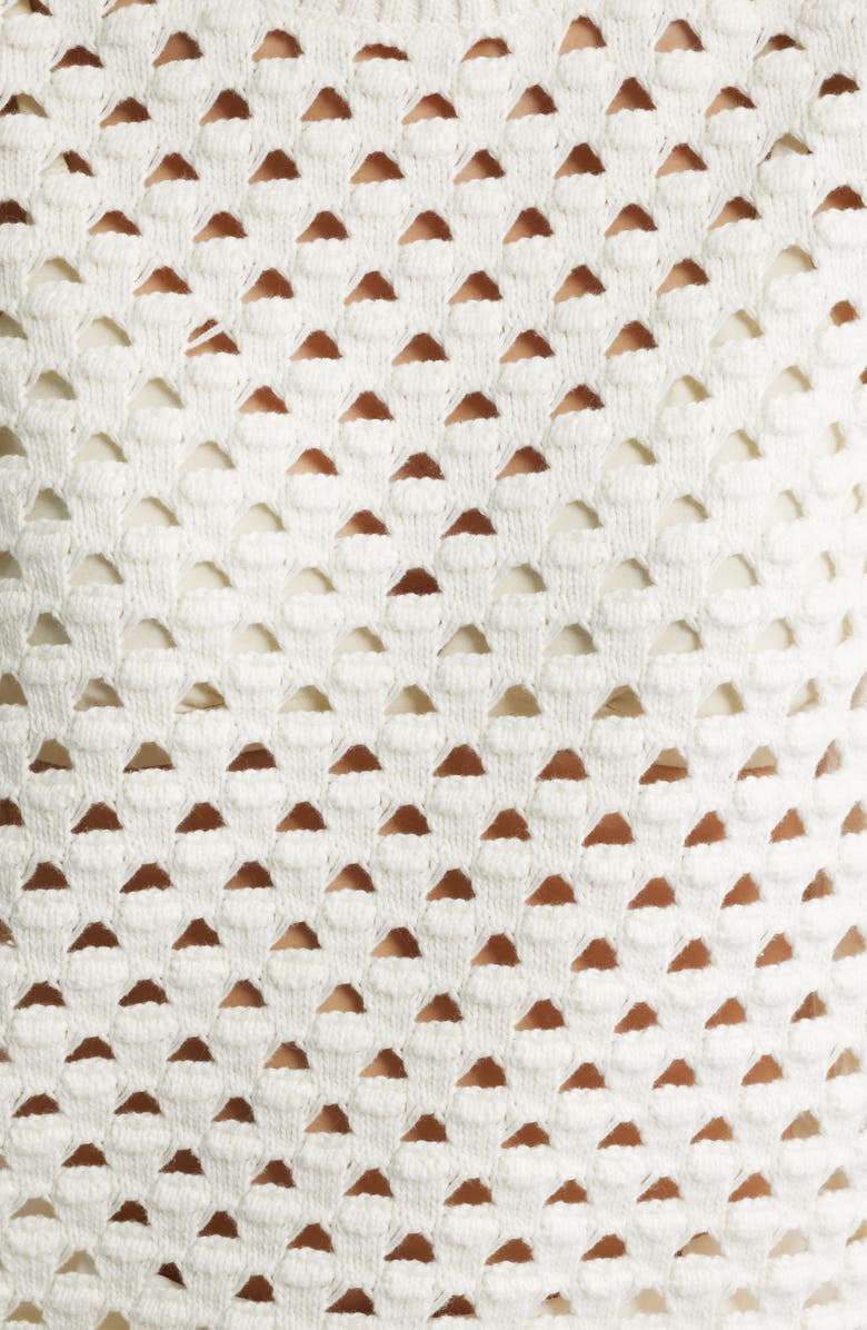 ALIGNE Jeanie Open Stitch Sweater Tank, Alternate, color, White