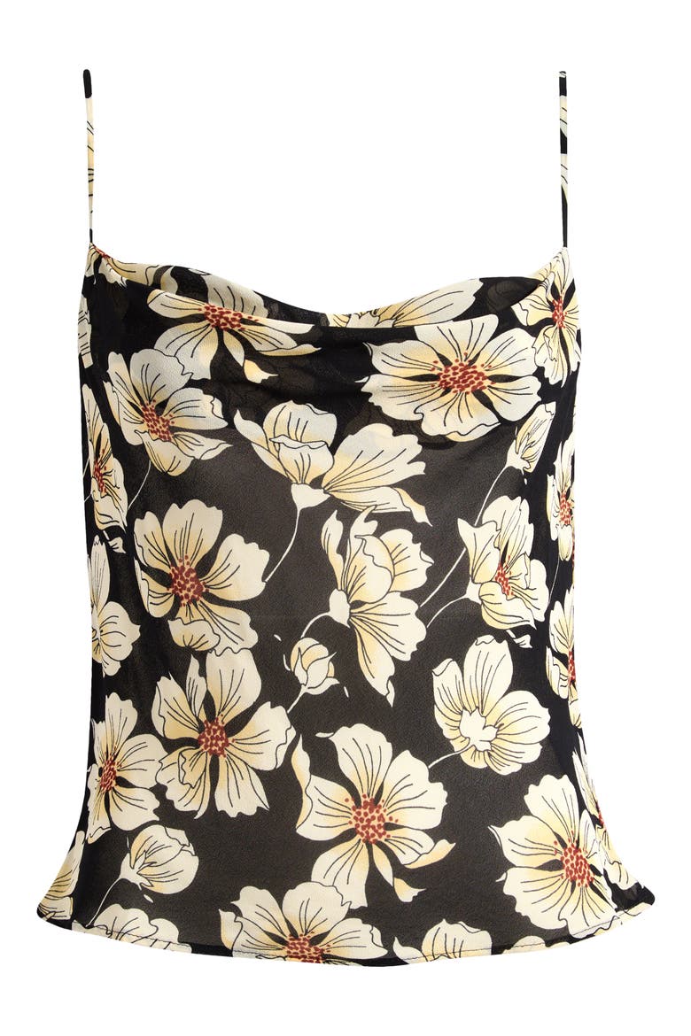 Astra Floral Cowl Neck Camisole, Main, color, ORIOLE