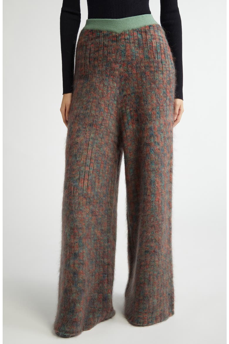 Ludvig Oversize Alpaca & Mohair Blend Knit Pull-On Pants, Main, color, SPACE DIE