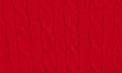 Brooks Brothers Cashmere Cable Crewneck Sweater In Red