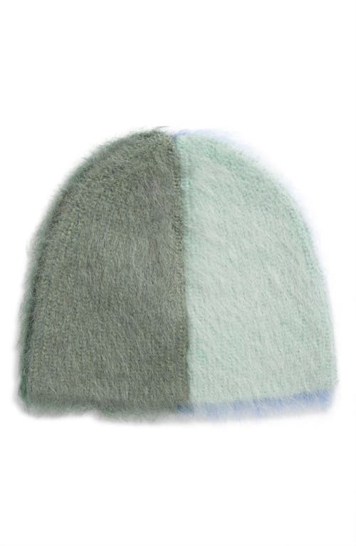 Waste Yarn Project Yaya Brushed Colorblock One Of A Kind Beanie In Gray