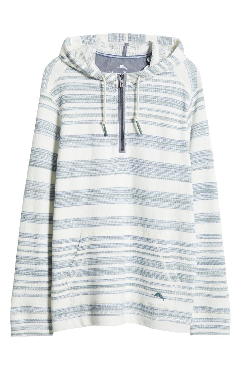 Tommy Bahama Baja Shoreline Stripe Quarter Zip Hoodie, Alternate, color,