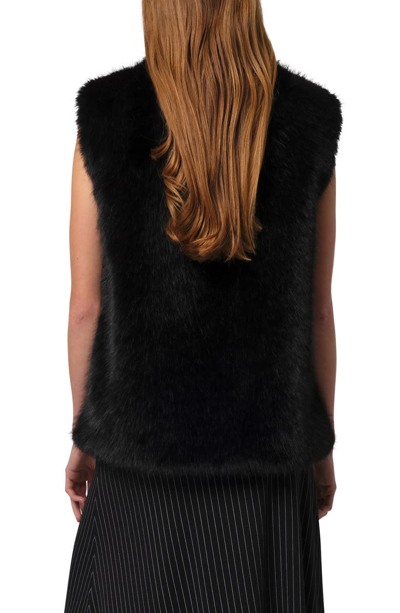 Apparis Laila Pluche<sup>™</sup> Faux Sable Vest, Alternate, color, Noir