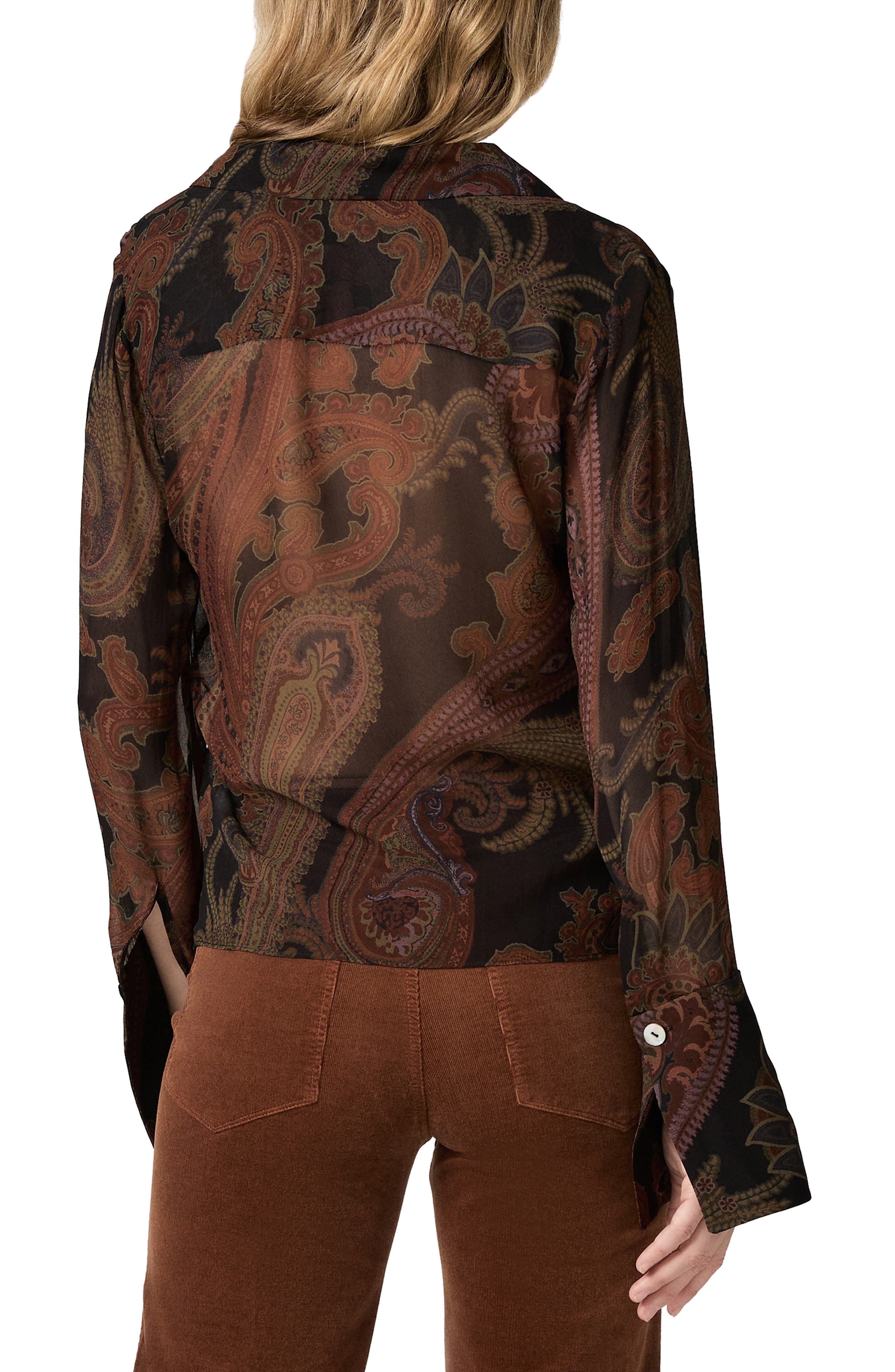 PAIGE Rosalinda Paisley Button-Up Shirt (Women) | Nordstrom