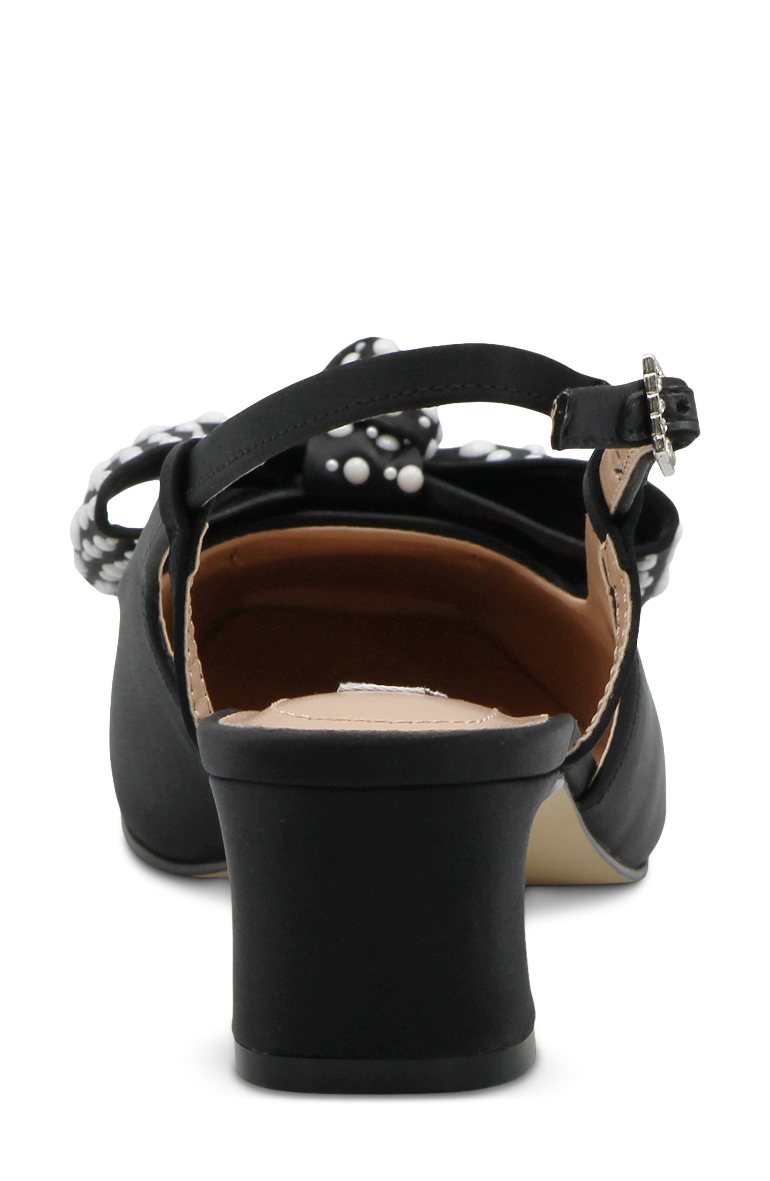 Charles David Jackie Slingback Pump, Alternate, color, Black Satin