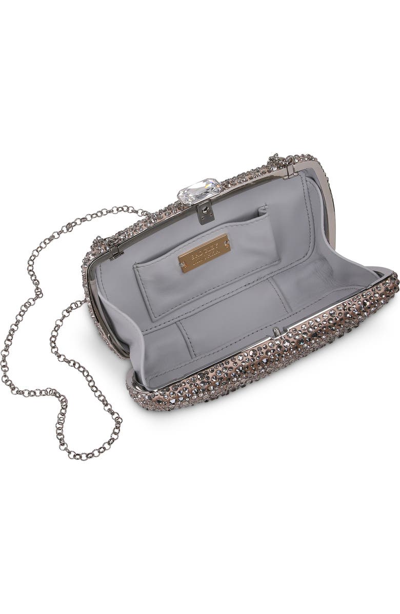 BADGLEY MISCHKA Sheena Crystal Box Clutch, Alternate, color, Smoke Diamond