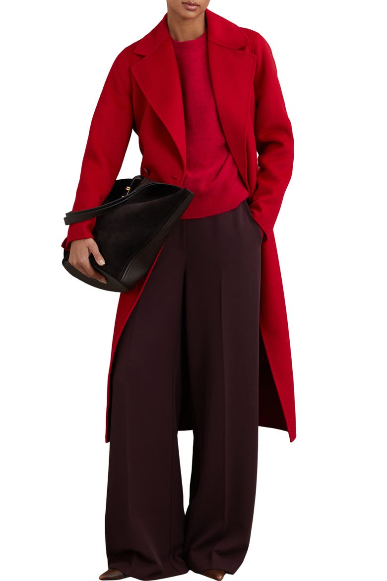 Misha Brushed Cashmere Sweater, Alternate, color, RED