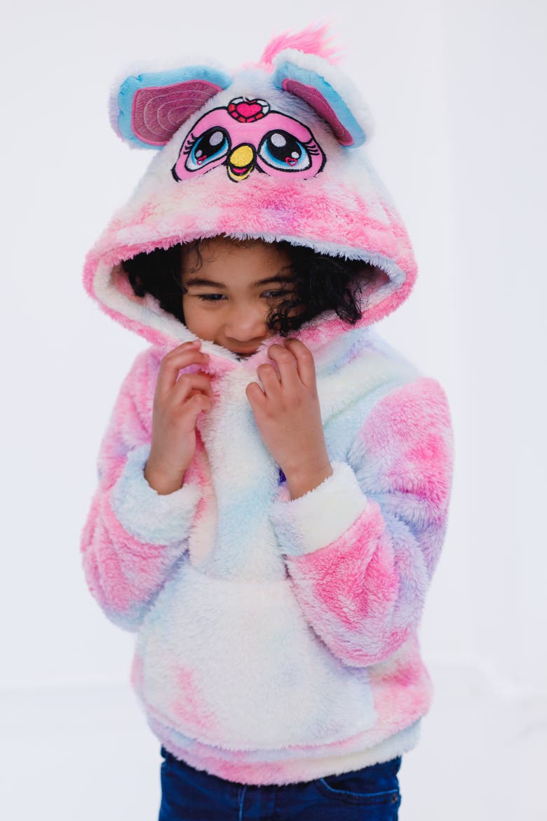 Cosplay Fleece Hoodie, Alternate, color, Furby Pastel Tie Dye