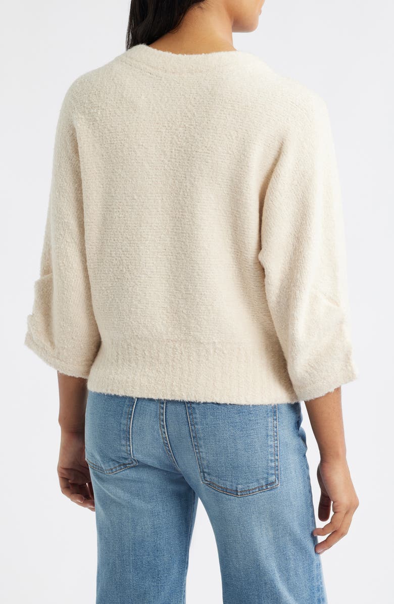 Wit & Wisdom Bouclé Sweater, Alternate, color, Heather Cream