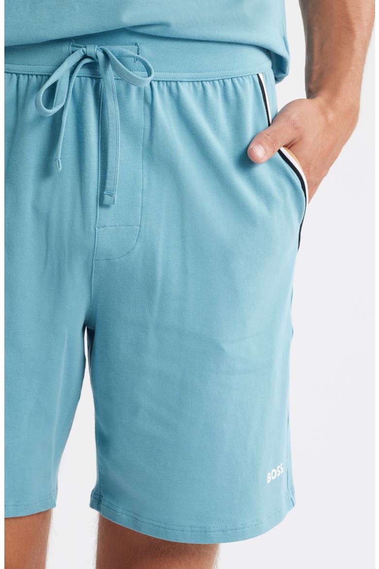 Unique Stretch Cotton Pajama Shorts, Alternate, color, LIGHT/ PASTEL BLUE