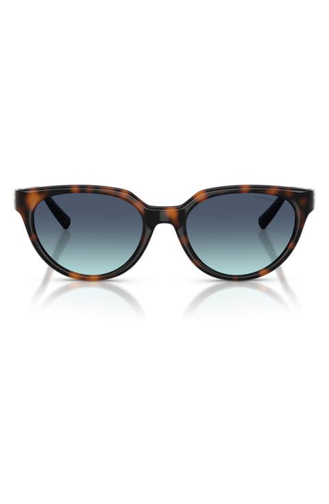 55mm Gradient Cat Eye Sunglasses