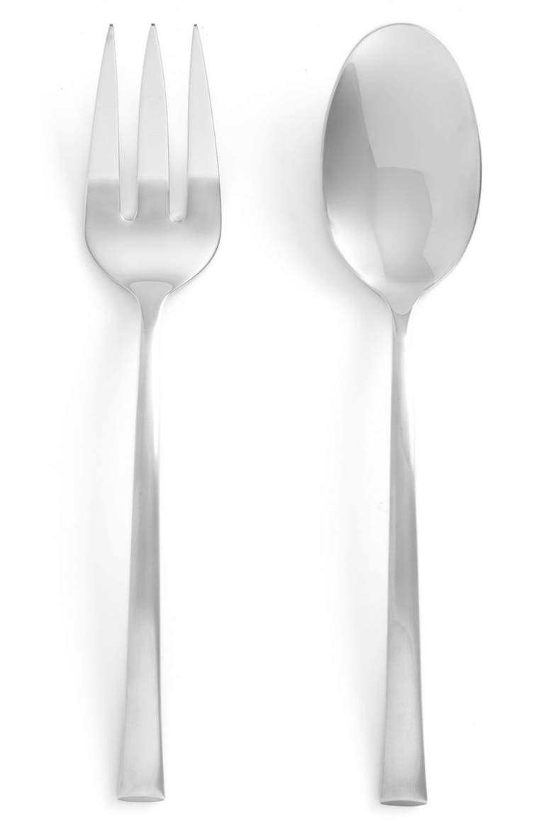 Taos 2-Piece Salad Set, Main, color, SILVER