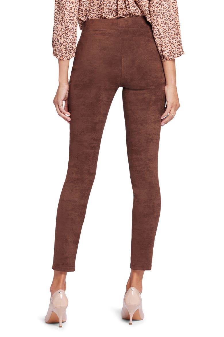 Faux Suede Leggings, Alternate, color, DARK CHOCOLATE
