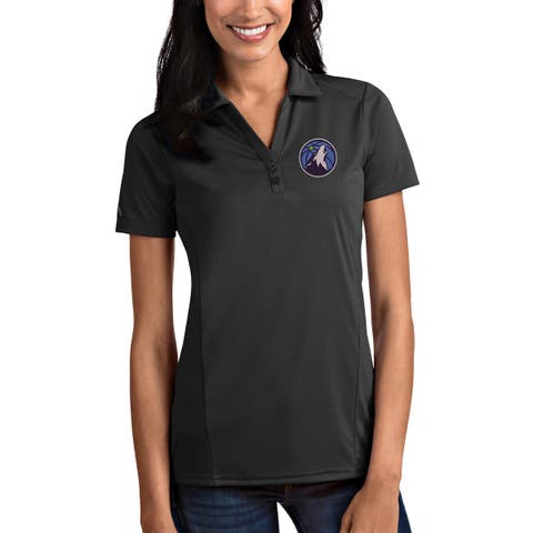 Women's Antigua Charcoal Minnesota Timberwolves Tribute Polo