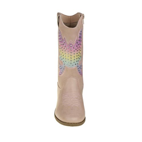 Kensie Girl Zip Up Boot With Heel In Neutral