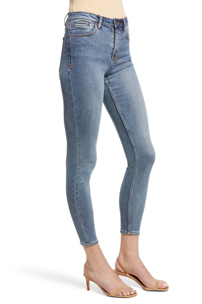 Spray On Ankle Skinny Jeans, Alternate, color, DENIM