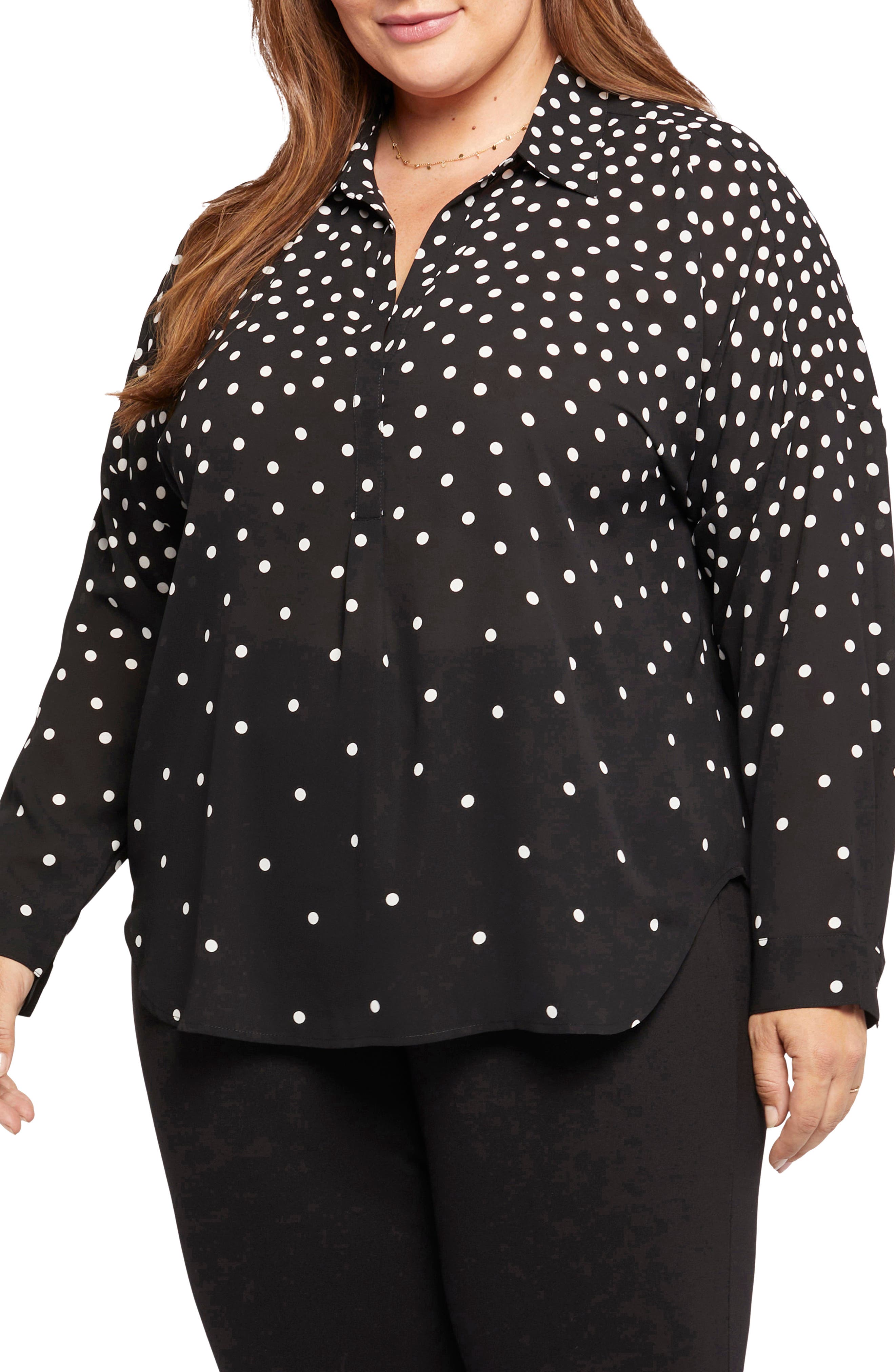 Becky Recycled Polyester Georgette Popover Blouse - image 3
