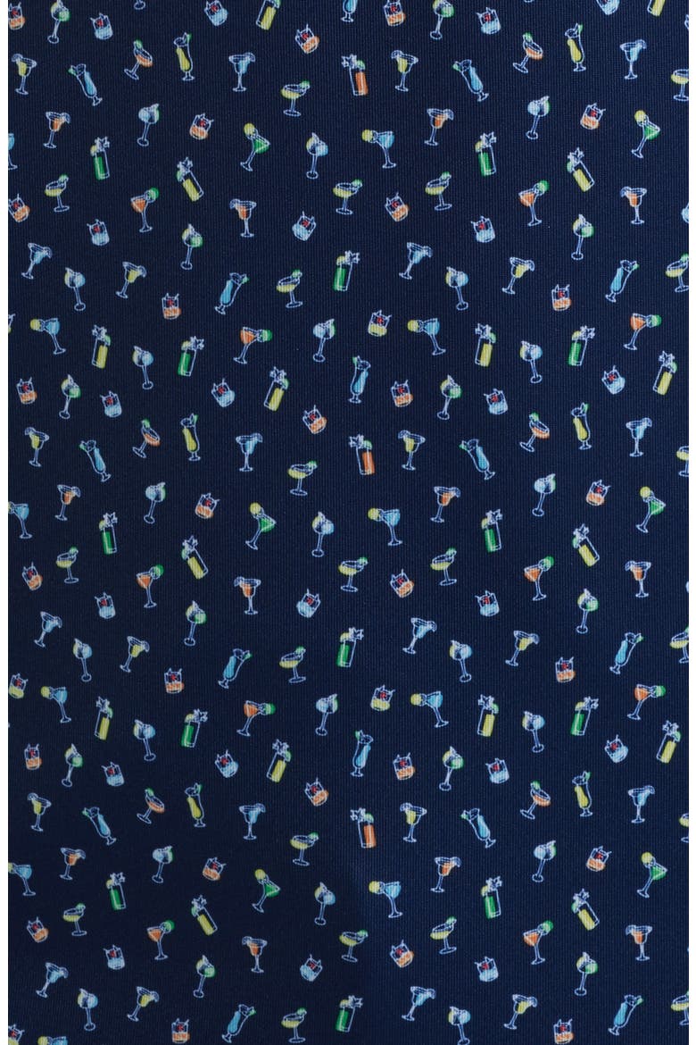 Pop Tails Cocktail Print Performance Jersey Polo, Alternate, color, NAVY