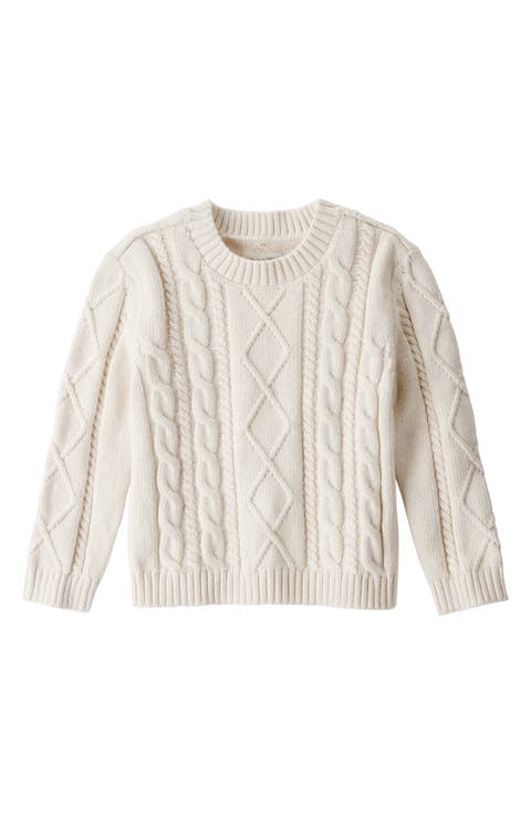 Kids' Organic Cotton Cable Knit Sweater