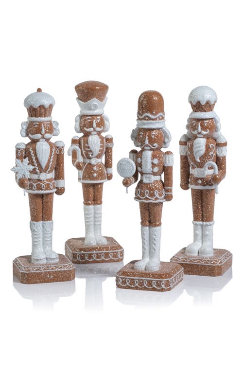 Zodax Adelard Set Of 4 Nutcracker Ornaments In Brown