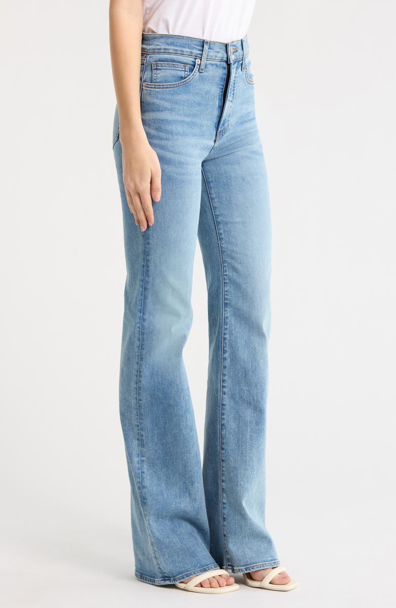 Veronica Beard Crosbie High Waist Slim Wide Leg Jeans, Alternate, color, Rebel Stone