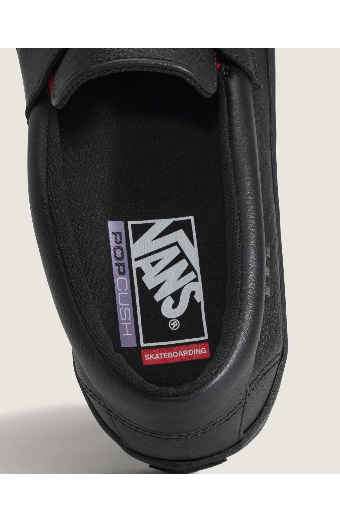 Vans Skate Loafer Sneaker, Alternate, color, Black/Black