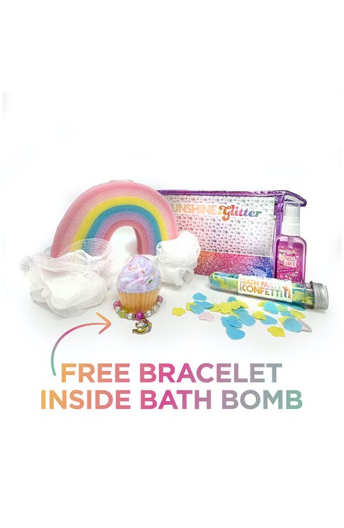 Sunshine & Glitter Kids'  Confetti Bath Party Gift Set In Purple