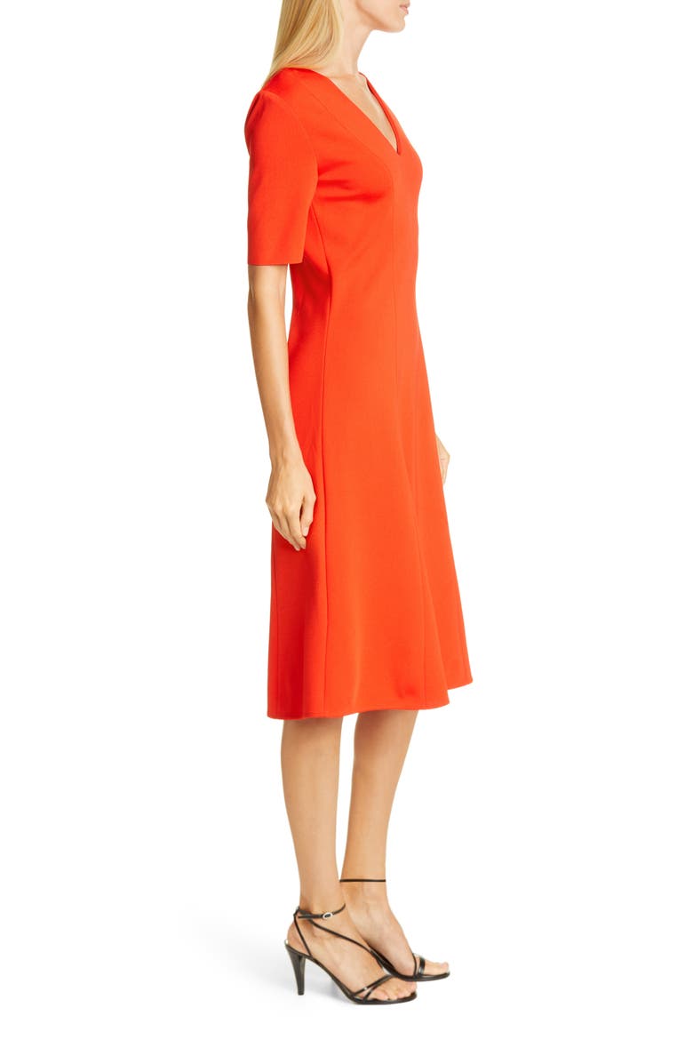 V-Neck Milano Sweater Dress, Alternate, color, GERANIUM