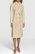Donna Karan New York Tailored Double Breasted Wool Blend Coat