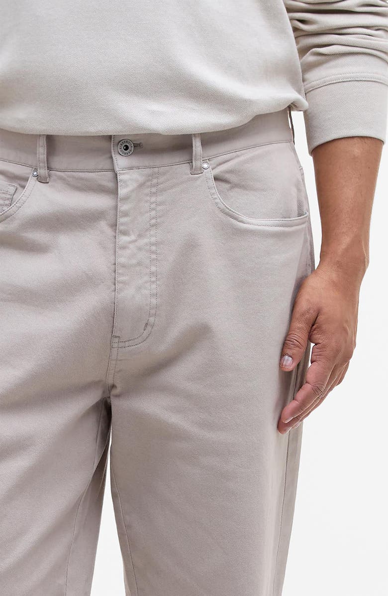 Barbour Regular Fit Straight Leg Stretch Twill 5-Pocket Pants, Alternate, color, Concrete