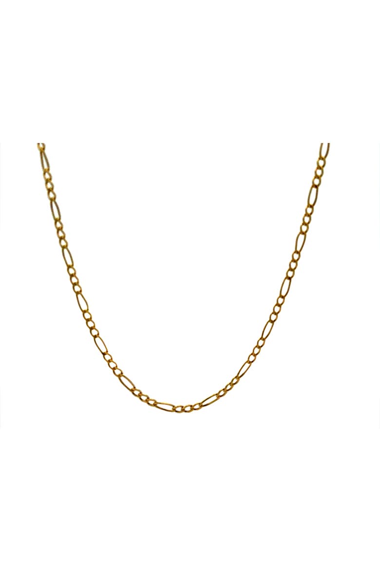 14K Figaro Link 2mm 16in Chain Necklace, Main, color, Yellow Gold