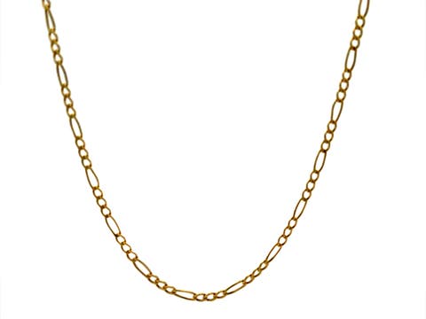 14K Figaro Link 2mm 16in Chain Necklace