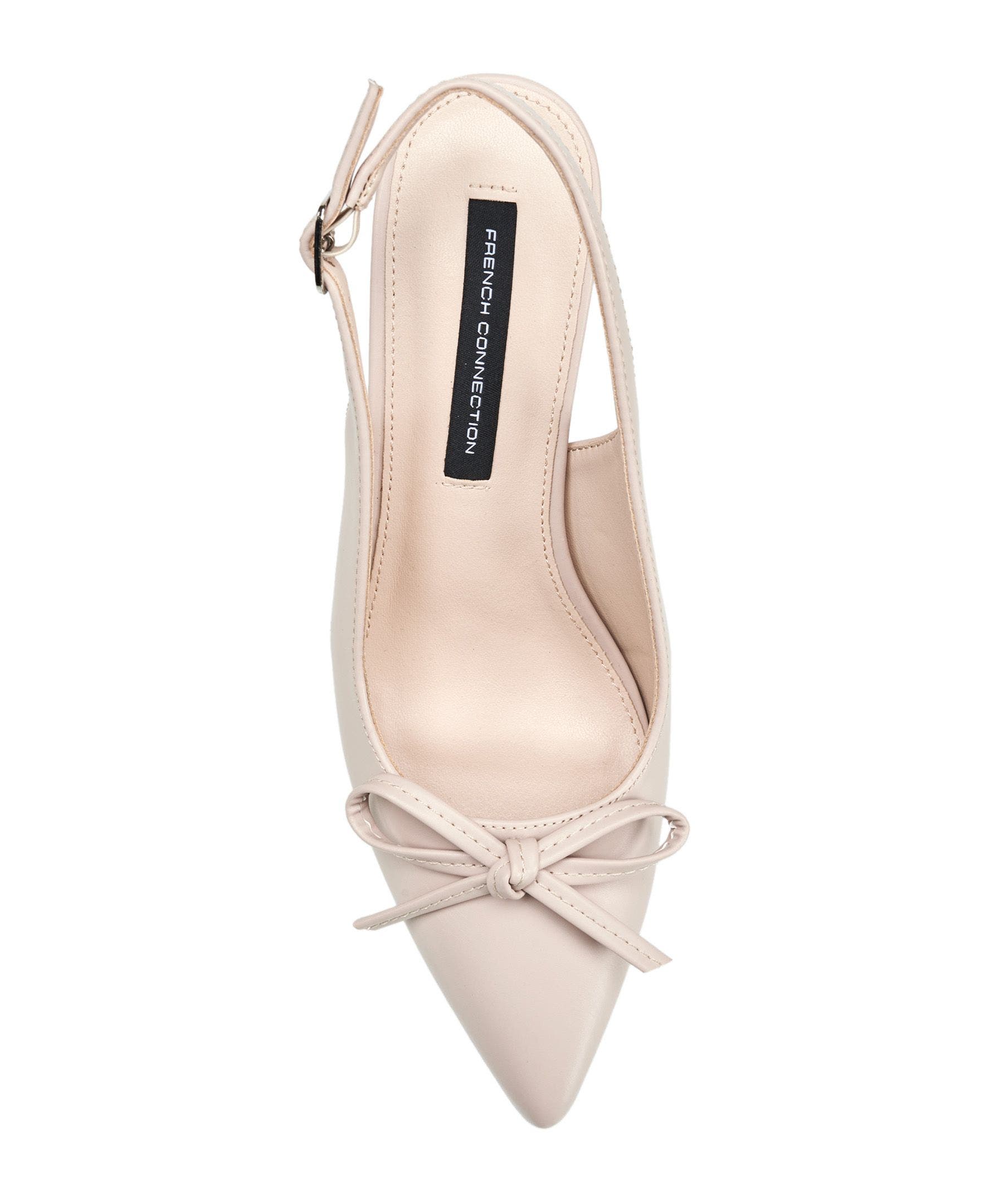 French Connection Brinny Small Bow Kitten Heel, Alternate, color, Nude