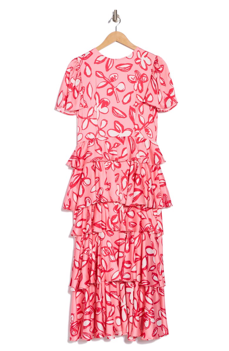AREA STARS Tiered Maxi Dress, Alternate, color, Pink Floral
