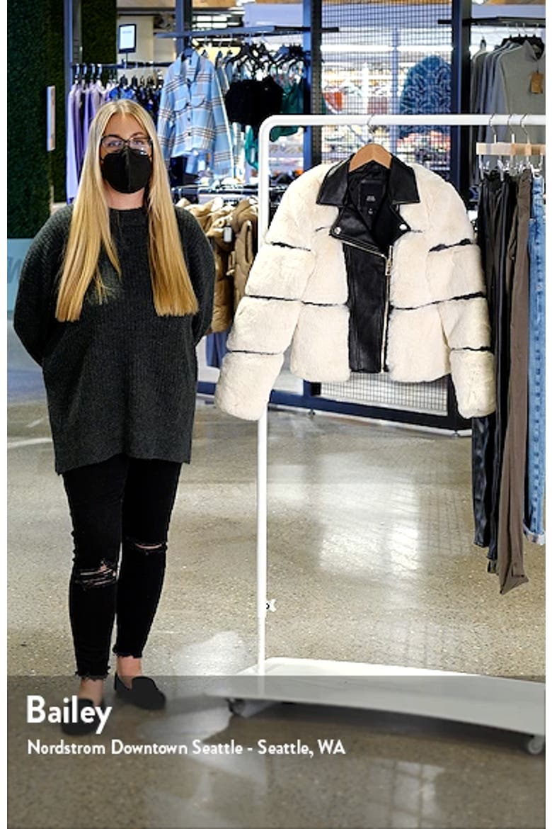 Faux Fur & Faux Leather Moto Jacket video