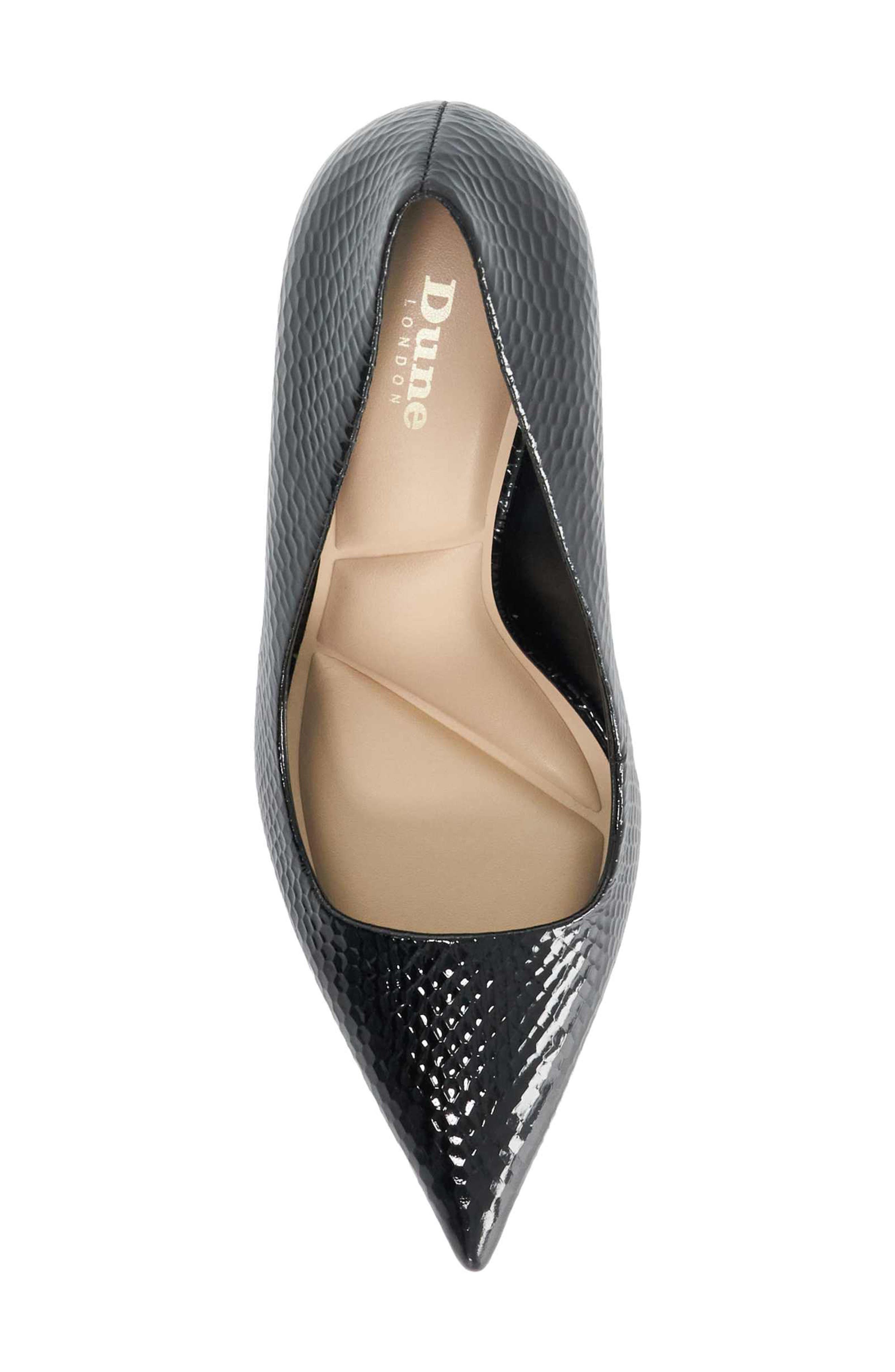 Assured Croc Embossed Faux Leather Pump, Alternate, color, BLACK