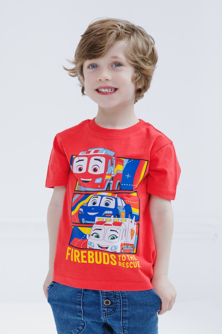 Firebuds 2-Pack Short Sleeve T-Shirts, Alternate, color, Firebuds Red Beige