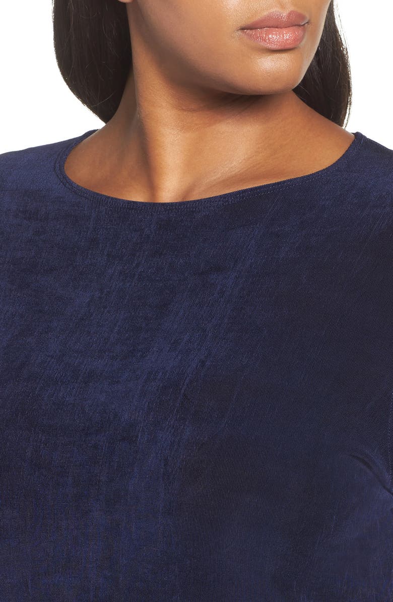 Vikki Vi Three Quarter Sleeve Top, Alternate, color, Navy