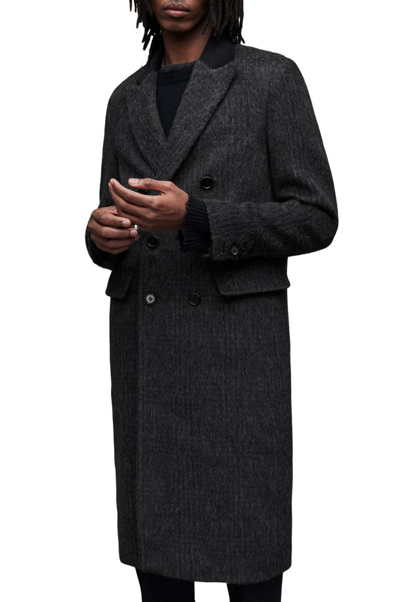 AllSaints Tribeca Double Breasted Coat, Alternate, color, 