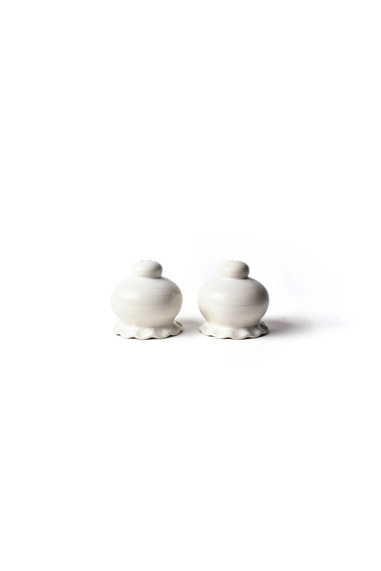 Signature White Ruffle Salt and Pepper Shaker Set, Main, color, White