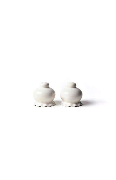 Signature White Ruffle Salt and Pepper Shaker Set