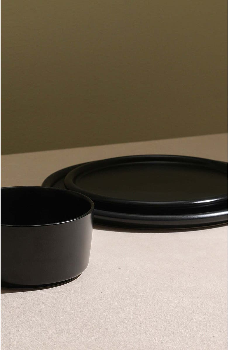 Stone Lain Eden Stoneware 24-Piece Dinnerware Set, Alternate, color, Black