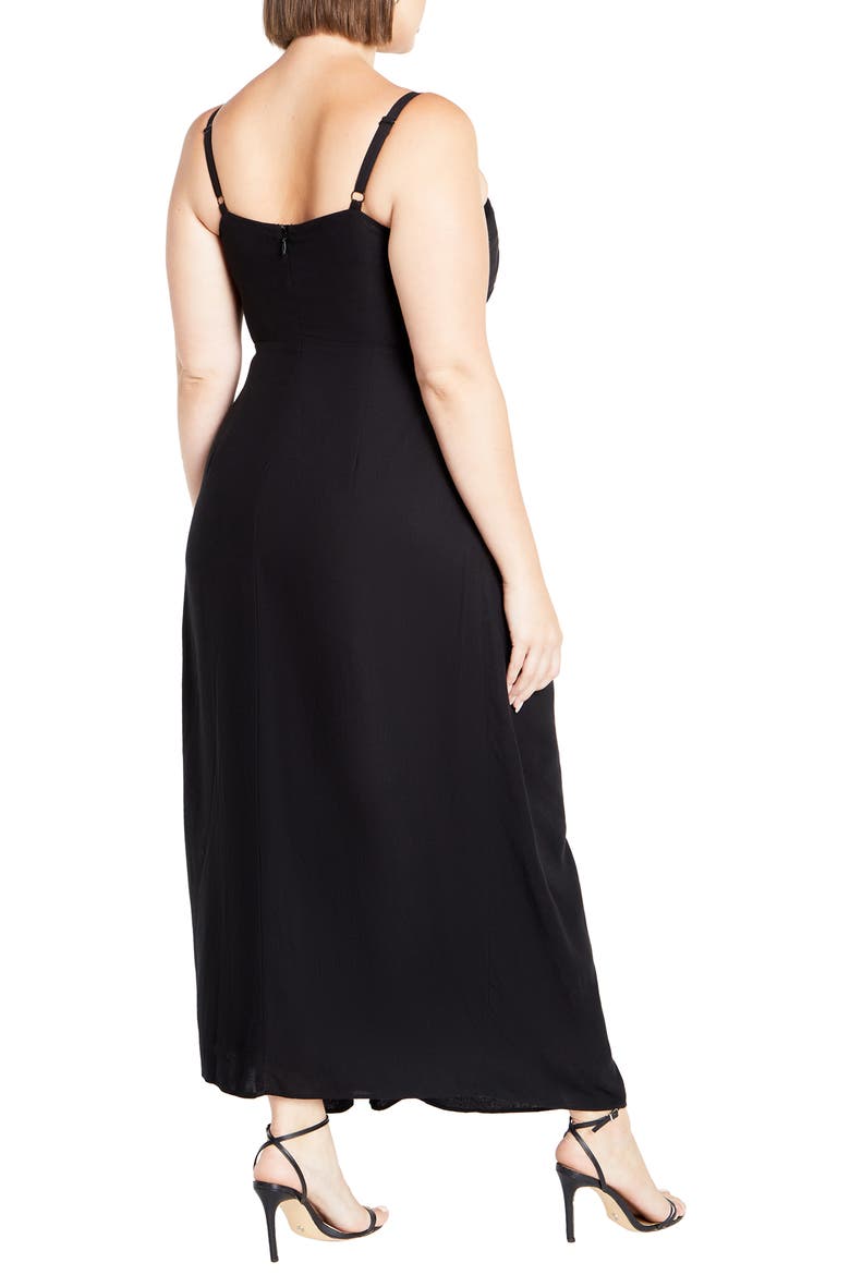 April Cutout Draped Maxi Dress, Alternate, color, BLACK