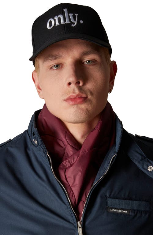 Members Only Quilted Scarf In Burgundy